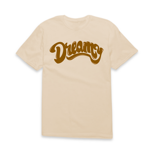 DREAMY Logo with Verse Unisex Tee - Sand