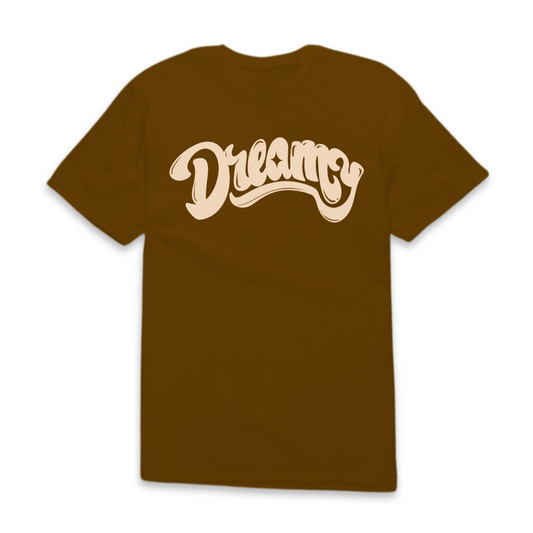 DREAMY Logo with Verse Unisex Tee - Brown