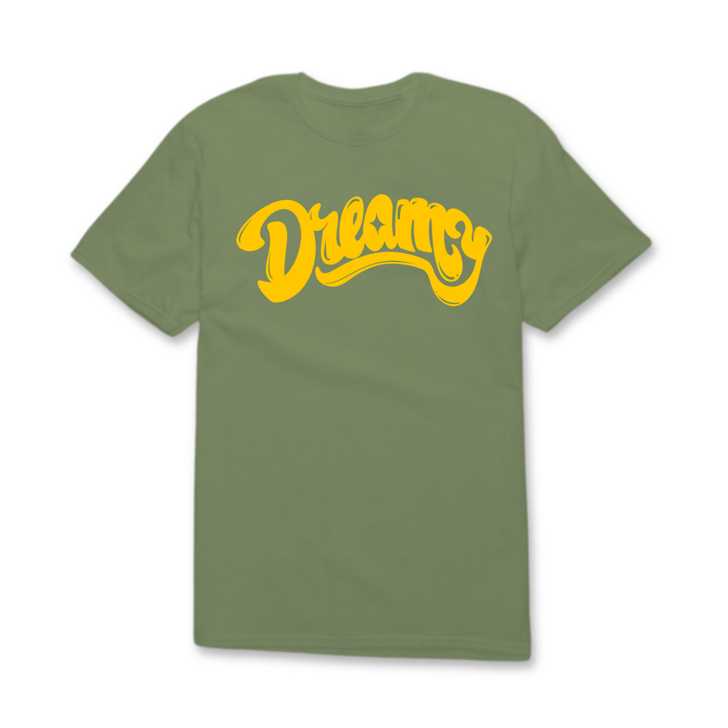 DREAMY Logo with Verse Unisex Tee - Olive